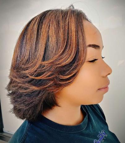 Flipped Out Feather Cut Bob