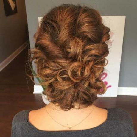 Twist And Curls Loose Updo