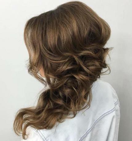 Tousled Wavy Side Hairstyle