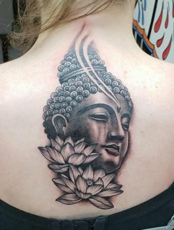 Tinta de flor de loto budista
