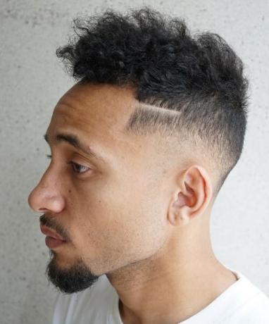 Taper Fade With Curly Natural Top