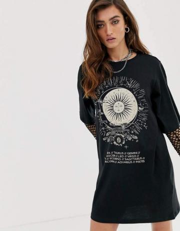 Noisy May Zodiac Print T-shirtowa sukienka