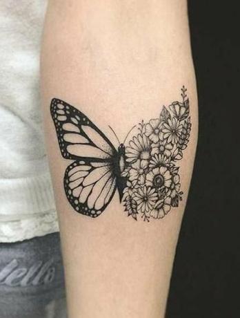 Sommerfugl tatovering