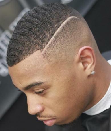 Skin Fade With Shaved Part