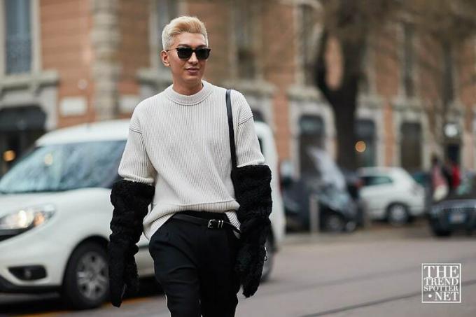 Milánsky týždeň pánskej módy AW 2018 Street Style