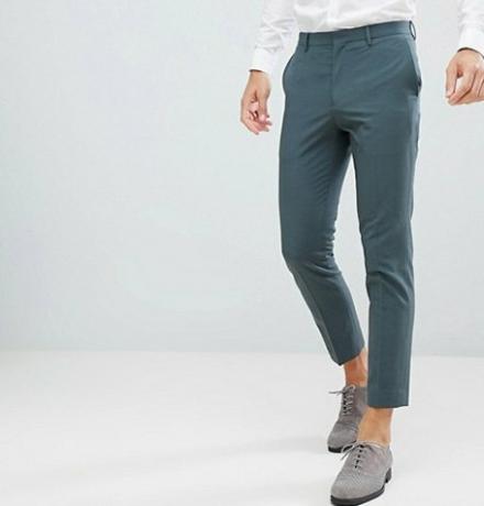 Kalhoty Burton Menswear Muscle Fit v khaki barvě