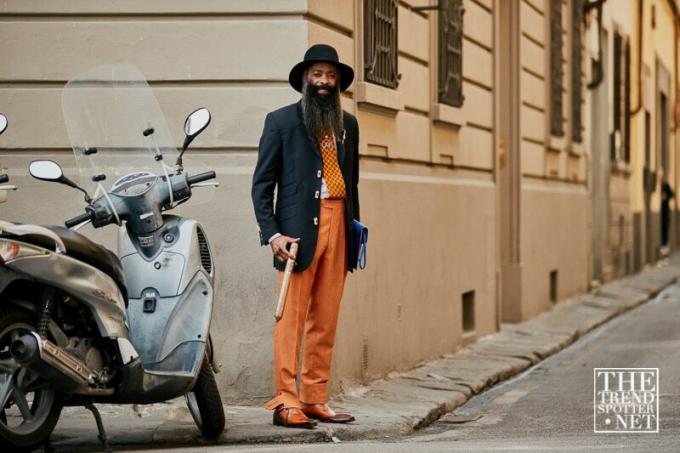 Street Style från Pitti Uomo vårsommar 2019 102