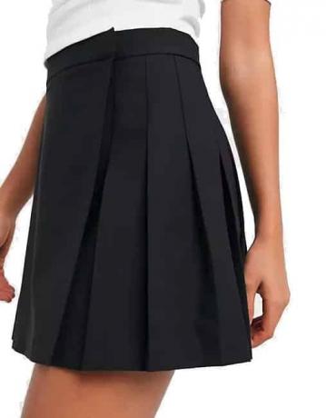 „Asos Design“ plisuotas mini sijonas juodos spalvos