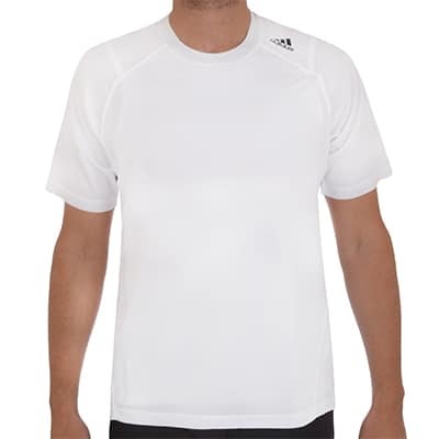 Pánske bežecké tričko Adidas Performance s krátkym rukávom - biele - S