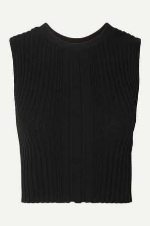 Dion Lee Opacity Cropped Ribbed Knit Tank