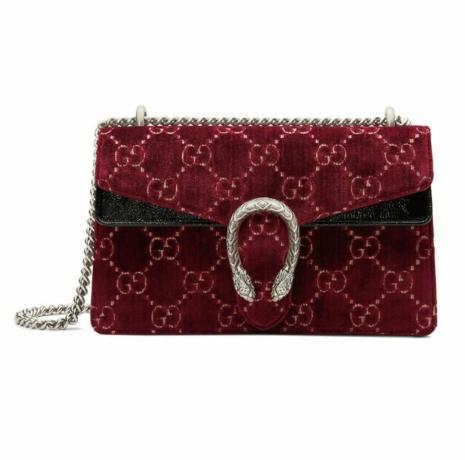 Red Dionysus Gg Velvet Small Shoulder Bag Gucci