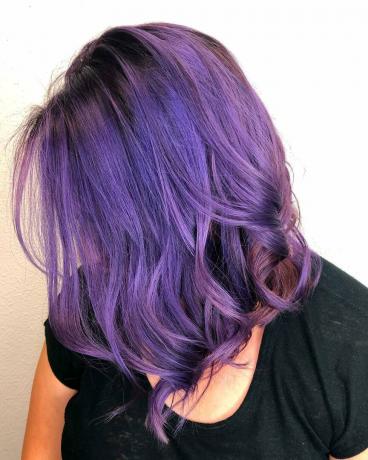 Balayage per capelli viola fluo