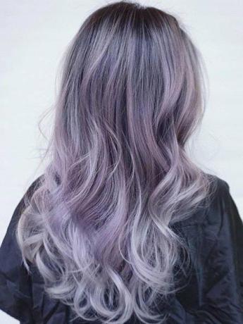 Hopea laventeli hiukset