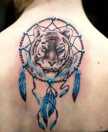 Tetovanie Tiger Dreamcatcher