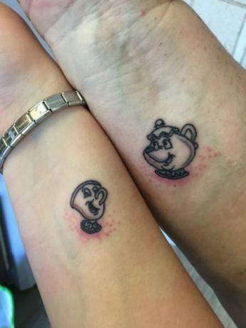 Mati in hči tetovaža