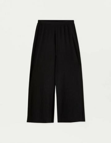Pull & bear Culotte kalhoty v černé barvě