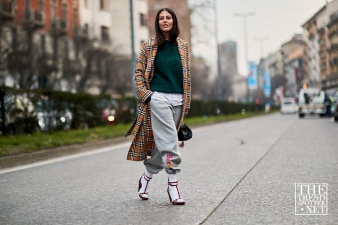 Milan Moda Haftası Aw 2018 Sokak Stili Kadın 30