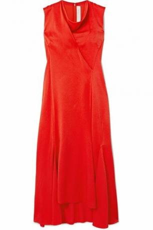 Sukienka midi z drapowaną krepą Victoria Beckham