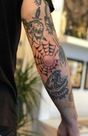 Patchworkové tetovanie leva