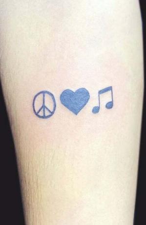 Peace Love Music Tattoo (1)