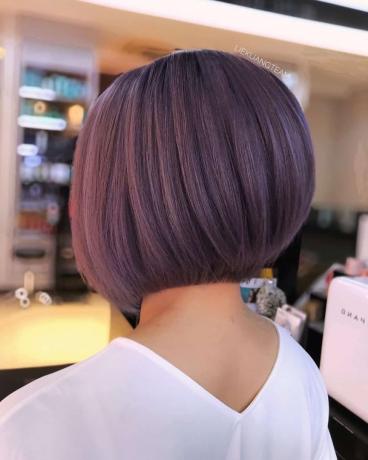 Warna rambut coklat abu lilac