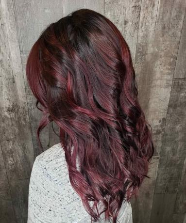 Brunette Wine Red Mahogany Hair