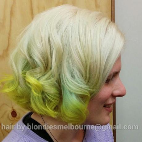 Lime Dip Dye til blondt hår