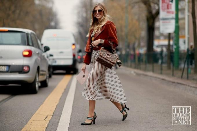 Milan Moda Haftası Aw 2018 Sokak Stili Kadın 55