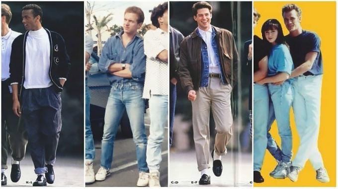 Lässige Mode der 80er Jahre