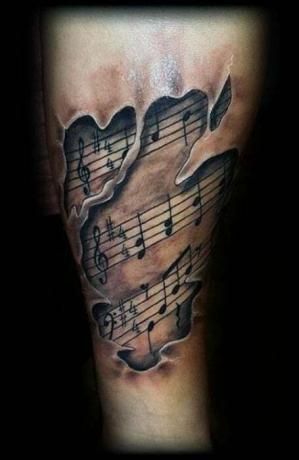 Musiikkihenkilökunnan tatuointi 1
