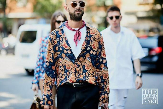 Street Style Milan მამაკაცის ტანსაცმლის მოდის კვირეული Ss19 81