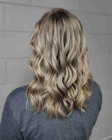 Blonde Lowlights a Root Smudge Reverse Balayage