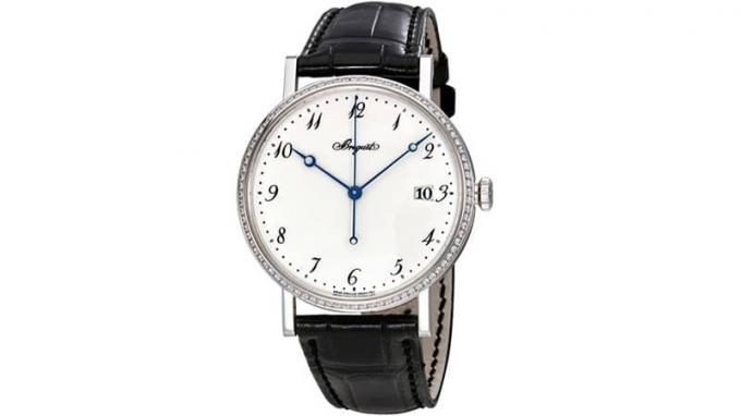 Breguet Classique Automatyczny zegarek męski ze skóry z białą tarczą