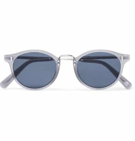 نظارة شمسية Flaxman بإطار دائري من الأسيتات ونظارات فضية اللون