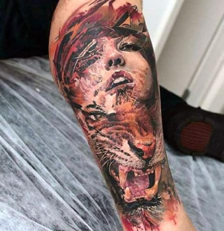 Tetovanie na portrét tigra 1