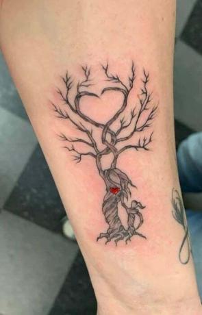Татуювання " Дерево життя матері дочки" 1