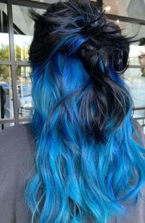 Siniset Peekaboo Hiukset