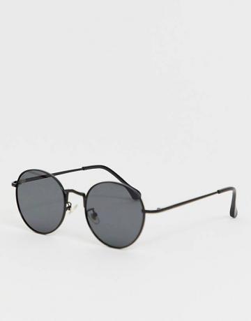 Okrúhle slnečné okuliare Jeepers Peepers v čiernej farbe