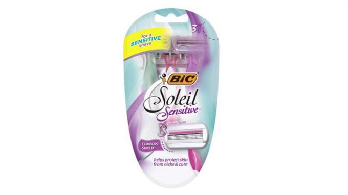 Bic Soleil Sensitive 3 Blade 여성용 면도기 팩 일회용 면도기 3개