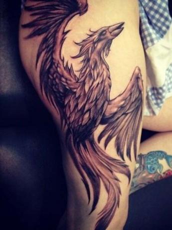 Phoenix Leg Tatuering