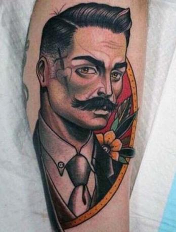 Neo tradisjonell portrett tatovering1