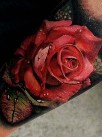 3D tetovanie ruže 