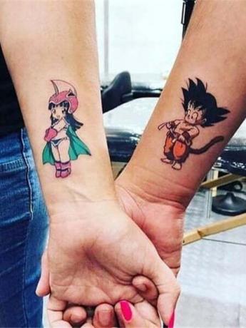 Anime odpovídající pár tetování