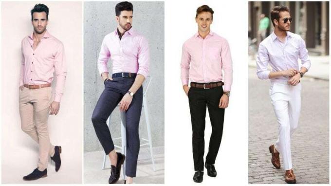 Roupas de camisa rosa comercial