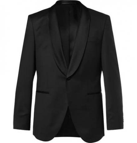 Čierna smokingová bunda Jefron Super 120s Virgin Wool