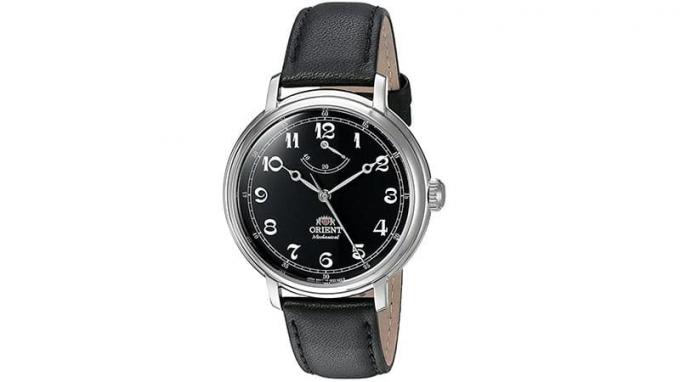 Orient Monarch Mechaniczny zegarek ze stali nierdzewnej i skórzanym nakręcanym ręcznym zegarkiem