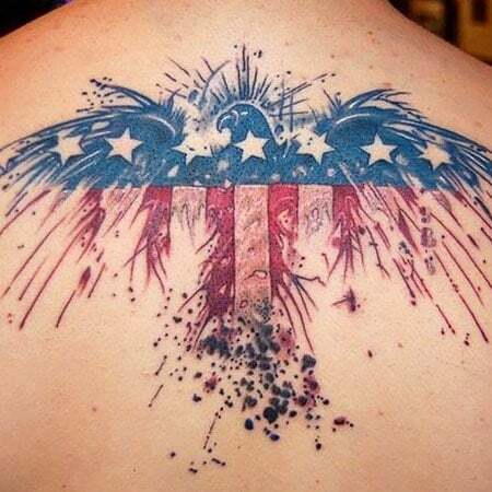 Plikā ērgļa amerikāņu tetovējums