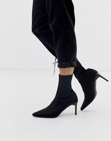 Raid Lillian botines negros con calcetines puntiagudos