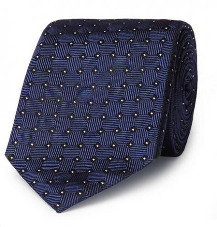 Jedwabny krawat żakardowy 7 cm