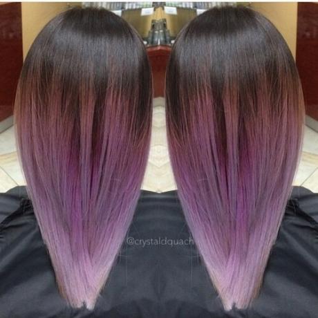 Gražiausios pastelinių purpurinių plaukų idėjos